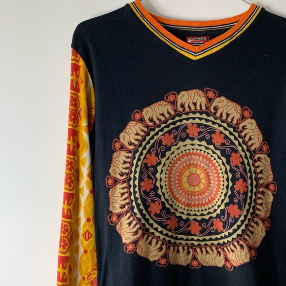 90’s/Y2K Mudd Elephant Mandala Shirt - Picture 4 of 13